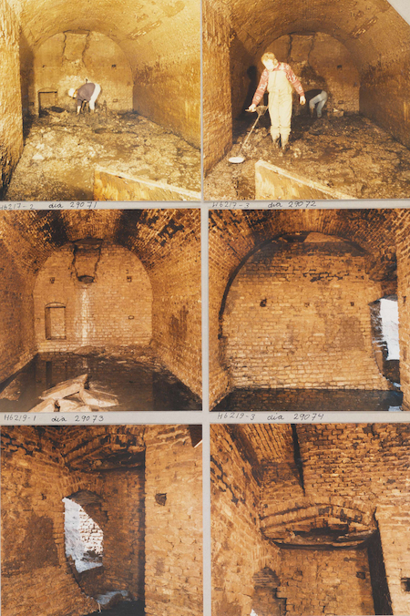 De beerkelder onder de toren tijdens de opgraving