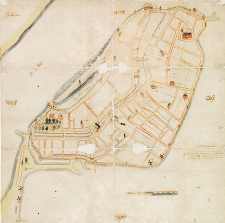 Naar de kaart van Van Deventer, 1545