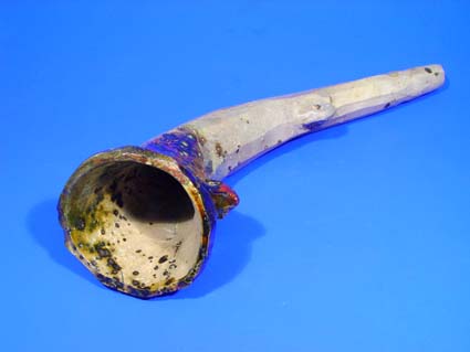 Pelgrimshoorn van steengoed, gevonden tijdens het onderzoek op hetStatenplein in 1997.